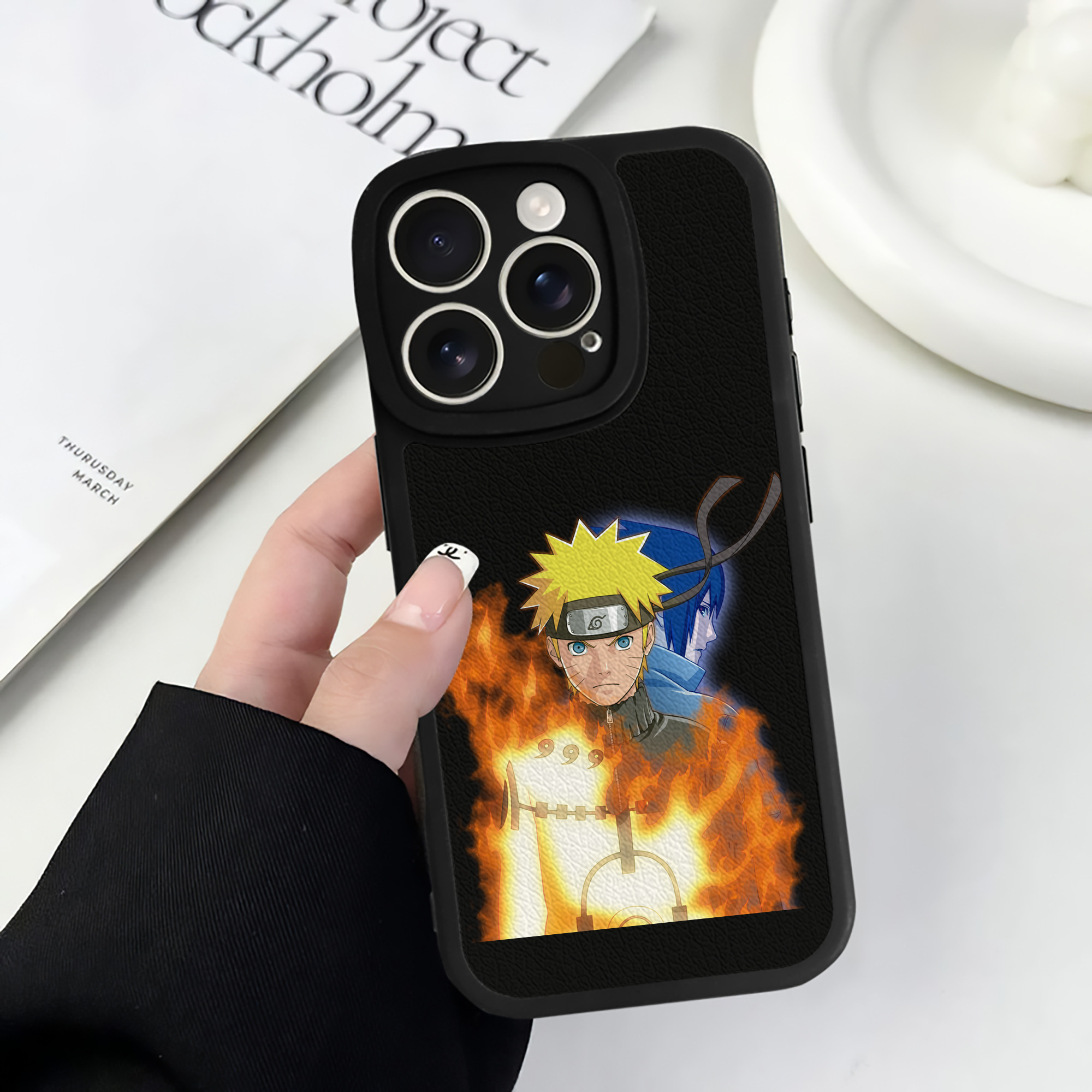 （画像用） NARUTO -ナルト- うずまき ナルト Uzumaki Naruto 【iPhone 16シリーズ対応】シリコンスマホケース（レザー調） 材質：シリコン